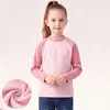 Nuevos estilos de otoño e invierno de ropa interior térmica para niños, tops de manga larga para niñas y capas interiores para estudiantes de primaria y secundaria