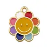 Accesorios para Joyería DIY, Colgantes Pequeños de Aleación Esmaltada, Colgantes de Flor Esmaltada, Colgantes para Marcapáginas, Colgantes para Collares y Pulseras