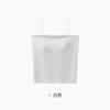 Camisola de seda helada que no deja marcas para mujer, de verano, con tirantes finos y almohadilla para el pecho, de una pieza, interior y exterior, parte inferior blanca.