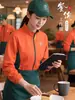 Uniformes de trabajo para catering en restaurantes de hot pot, bordados con logotipos, para personal de servicio de hot pot, barbacoa y té de leche, incluyendo chaquetas y sudaderas