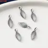 Pingente de Borla Dupla Felicidade em Prata de Lei S925 Pingente de Flor Folhas Velhas Retrô Pingente de Acessórios DIY