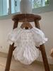 {jennybebe}ins Verão Bebê Estilo Coreano Floral Engatinhando Usar Menina Bebê Fresco Manga Bufante Vestido Princesa