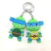 Filme e Televisão Clássicos Tartarugas Ninja Mutantes Periféricos Pingente de Silicone Desenho Animado Fofo Chaveiro das Tartarugas Ninja
