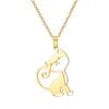 Fábrica de joias pequenas de Yiwu direto moda simples série gatinho feminino colar de aço inoxidável material 304