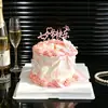 Decoración de pastel para el Día de San Valentín chino, letrero acrílico, moño, vela, accesorio de decoración para hornear de confesión de pareja