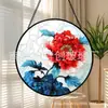 Adornos de cristal de peonía, hermosos, transfronterizos, coloridas decoraciones colgantes para el hogar, decoraciones para ventanas y capta soles para el jardín