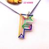 Llavero de Acrílico Rayado Original 26 Letras Moda Pendientes Colgante Decoración Colgante para Bolso DIY