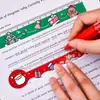 Regla Especial Navideña con Forma para Niños, Linda Regla Ondulada de Dibujos Animados, Papelería para Estudiantes, Pequeño Regalo de Recompensa, Regalo de Navidad