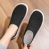 Nuevos Zapatos de Mujer Transpirables Suela Gruesa/Delgada Pantuflas Transfronterizos Medio Abiertos Envío Directo Suela Suave Slip-on Sandalias de Playa Comercio Exterior