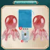 Peine de Masaje de Pulpo de Resina Verdadera Masajeador de Meridianos de Cabeza de Pulpo Peine de Terapia Capilar para Puntos de Acupuntura del Cuero Cabelludo Peine Portátil para Raspar