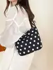 Moda Primavera 2026 Bolso de Hombro de Nailon de Lunares Nuevo para Mujer Versátil Bolso de Axila Moda Lindo Bolso de Mujer Bolso de Mano Pequeño