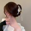 Perla Espiga de Trigo Lirio de los Valles Borla Horquilla Elegante Elegante Pinza de Gama Alta Artefacto Fijo Cabello Clip de Tiburón Accesorio para el Cabello