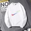 Camiseta deportiva de marca de moda para hombre 2023, otoño e invierno, nueva, holgada, de talla grande, con cuello redondo y estampado de celebridades de Internet