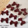 Cuentas sueltas acrílicas color rojo cereza, cuentas con forma de lazo de corazón, cadenas para teléfono hechas a mano, accesorios para el cabello para niños, accesorios para DIY