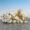 Arreglos Florales Artificiales de Rosa de Alta Densidad Transfronterizos para Salones de Bodas, Filas Largas de Flores y Decoraciones para Escaparates de Centros Comerciales