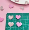 Nuevo no tejido blanco perla corazón de durazno perforación en caliente amor taladro AB perla perforación en caliente diy accesorios para el cabello ropa