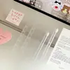 Fichário de argolas duplas A7 com design de estrela cortado a laser, capa macia transparente de PVC, clipe colorido, álbum de fotos de folhas soltas, ideal para guardar fotos de ídolos e colecionáveis
