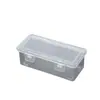 Caja de Papelería, Caja de Embalaje Rectangular de Plástico Transparente, Caja de Almacenamiento para Escritorio de Oficina, Caja de Almacenamiento para Muestras de Equipo de Pesca, Caja de Almacenamiento para Cuentas