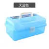 Caja de Herramientas de Arte Transparente Grande 671, Caja de Almacenamiento de Plástico Portátil de Tres Niveles para Caligrafía, Gouache y Arte de Uñas