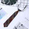 Estilo Jk Academy Xadrez Estilo Japonês Gravata Rosa Novo Estilo Acessórios para Gravata Feminina Gravata Azul Gravata Arco-Íris
