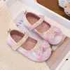 Zapatos de Princesa Individuales para Niñas Primavera y Otoño Nuevos Zapatos Pequeños de Cuero para Niños Zapatos de Cristal con Lazo Zapatos de Perla Zapatos de Princesa Elsa para Niña