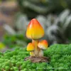 Pequeños Adornos de Resina de Hongo Adornos de Flores para Bonsái Musgo Suculento Paisaje Micro Jardín Patio Pecera