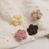 Flor de Lã Puff Flor Vermelha Pequena 3cm Fofa Acessórios de Flor para Suéter Cachecol Decoração de Cortina de Tubo para Roupas Bolsa