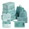 Conjunto de Bolsas de Armazenamento para Viagem Transfronteiriça com Sete ou Oito Peças, Bolsa de Armazenamento para Viagem de Negócios, Bolsa de Armazenamento de Grande Capacidade, Conjunto de Armazenamento à Prova d'Água