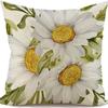 Fronha de Linho Floral Margarida Decoração de Casa Hortênsia Almofada de Sofá Fronha de Linho Suporta Personalização