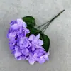 Flor de Hortensia Artificial con 5 Ramas y Pétalos Grandes, Flor de Seda para Boda y Decoración del Hogar, Adorno de Arreglo de Flores Falsas, Disponible en Múltiples Colores