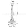 Candelabro de Cristal Retorcido Irregular Retro Europeo Portavelas de Tallo Alto Adorno de Escena Decorativa Candelabro Trofeo