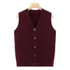 Ropa Nueva para Mujer 2026 para Madres de Mediana Edad y Mayores, Chaleco Cardigan Tejido, Chaleco Casual de Color Sólido, Suéter Caliente de Invierno