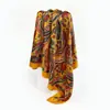 Pañuelo Clásico Europeo y Americano 90cm Pañuelo Cuadrado de Satén Paisley Flor de Anacardo Pañuelo de Seda Chal de Moda Pañuelo de Seda Transfronterizo