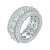 Anillo de Plata S925 con Moissanita Incrustada para Hombre Hip-Hop Europeo y Americano de Venta Caliente Transfronteriza Joyería de Moda Hip-Hop Fábrica Personalizada