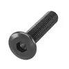 Tornillos de acero al carbono ennegrecidos de cabeza plana avellanada rosca completa hexágono interior, tornillos de borde biselado, pernos para muebles, tornillos mecánicos hexágono interior