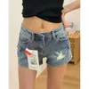 Shorts Vaqueros Estilo Americano Chica Caliente para Mujer Verano 2025 Nuevos de Cintura Baja Retro Ajustados Para Adelgazar Versátiles Casuales Hot Pants