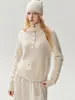 Suéter de Tricô Pulôver de Cashmere com Gola Alta, Novo Design Outono 2026 para Mulheres, Caimento Solto, Emagrecedor, Top Versátil
