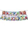 Banner de decoración para fiesta de cumpleaños temática de Brawl Stars, banderines, adorno para pastel y set de globos en stock