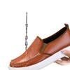 Zapatos Casuales de Cuero para Hombre Impermeables Antideslizantes Suela Suave Zapatos de Trabajo Estilo Coreano Versátiles Planos de Cuero Blanco Slip-On