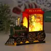 Adornos para el Tren de Santa Claus Transfronterizo Tren Navideño Luces LED Luces de Aceite Pequeñas Decoraciones para Fiestas y Hogar