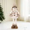 Mingguan Adornos de Muñeca Telescópica Nuevos Transfronterizos Arreglo de Atmósfera Navideña para Personas Mayores Muñeco de Nieve Alce Muñeca Telescópica