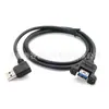 Cabo de Dados Usb3.0 Am para Usb3.0 Af Curvo para a Direita Personalizado com Parafusos Cabo de Extensão para Transferência e Transmissão de Dados