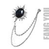 Corrente de Colar Broche de Desenho Animado Coroa Âncora Dourado Prateado Pingente Acessórios para Bolsa Alfinete de Casal Original e Requintado