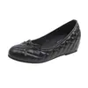 Textura de piel de cordero patrón de rombos lazo zapatos de vestir sencillos para ir al trabajo tacón oculto para mujer estilo fragancia francesa pequeña boca poco profunda Mary Janes zapatos pequeños de cuero