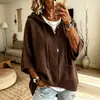 2026 Europeu e Americano Transfronteiriço Nova Estação Independente Roupas Femininas Botão Tricô Capuz Cordão Suéter Cardigan Jaqueta Outono/Inverno