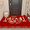 Tapete de Entrada de Lama Diatomácea Festivo Vermelho Tapete para Porta de Entrada Tapete para Hall de Casa Nova Tapete Absorvente de Água Resistente à Sujeira Antiderrapante