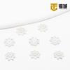 Soporte de flor de cinco pétalos de oro de 14 quilates chapado en oro real espaciador de collar de perla hueca octagonal accesorios de junta de cuentas hechos a mano para DIY
