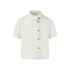 Camisa de manga corta elegante de alta gama con tapeta diagonal multiestilo para hombre, de lino, holgada para el verano, versátil, casual
