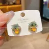 Brincos de Borboleta de Cristal com Pedras de Diamante Estilo Coreano Design Exclusivo Versátil Brincos de Luxo Leve Delicados para Mulheres