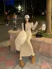 2026 Suéter de Punto con Cuello de Cable Estilo Retro Hongkonés 2026 Bodycon Delgado Moda Vestido de Punto para Mujer Otoño e Invierno